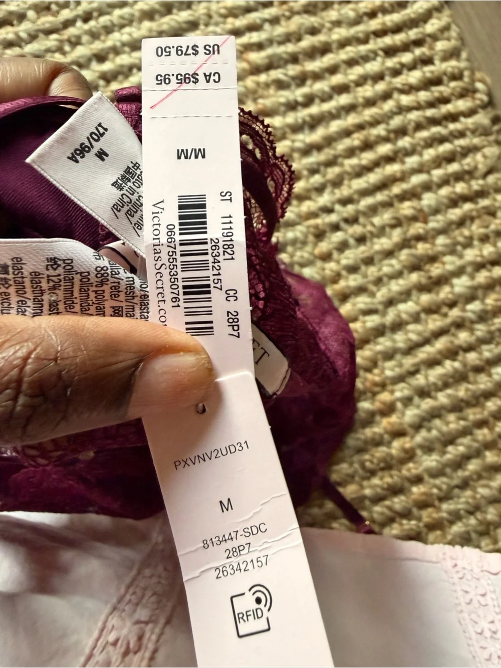 Nwt victoria secret Lace Chemise Slip with garter Deep Burgundy -Intimates